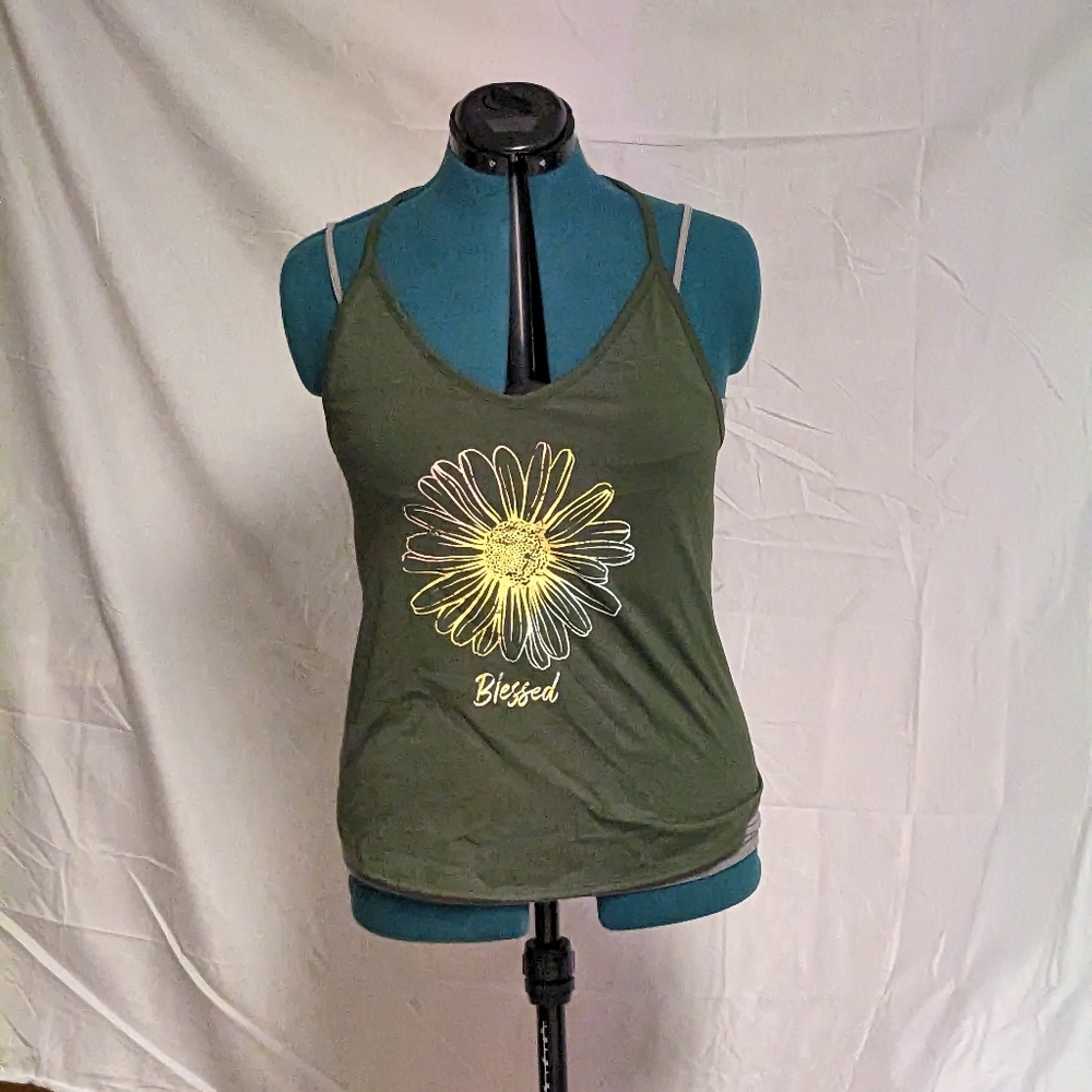 Green tank top